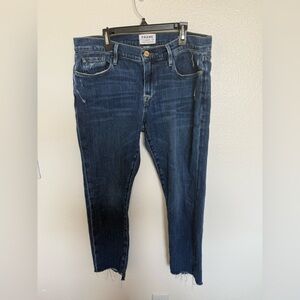FRAME Denim Women’s Jeans Le Garçon Size 29 Raw Hem